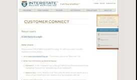 
							         Customer Connect Online Portal | Interstate Billing Service								  
							    