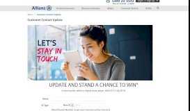 
							         Customer Contact Update - Allianz								  
							    