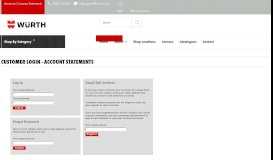 
							         Customer Login - Account Statements - Wurth								  
							    