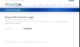 
							         Customer Login | Applicant Tracking Software by AcquireTM								  
							    
