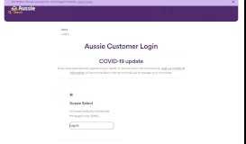
							         Customer Login - Aussie								  
							    