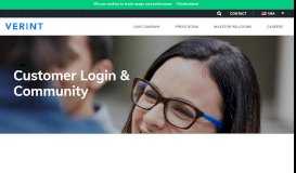 
							         Customer Login & Community - Verint								  
							    