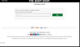 
							         Customer Login - The Body Shop								  
							    
