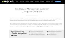 
							         Customer Management - mHelpDesk								  
							    