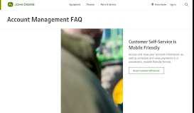 
							         Customer Online Account Management FAQ | John Deere US								  
							    