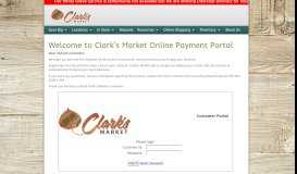 
							         Customer Payment Portal - Clark's Market								  
							    