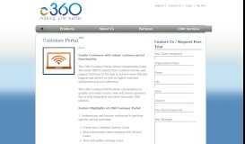 
							         Customer Portal 360 | - c360								  
							    