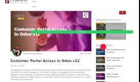 
							         Customer Portal Access in Odoo v12 - Cybrosys Technologies								  
							    