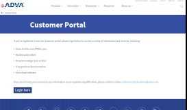 
							         Customer Portal - ADVA Optical Networking								  
							    