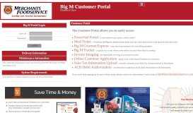 
							         Customer Portal | Big M Customer Portal - Merchants Foodservice								  
							    