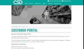 
							         Customer Portal - CSD - Computer Systems for Distribution								  
							    