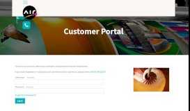 
							         Customer Portal : Customer Login - Air Graphics								  
							    