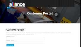 
							         Customer Portal : Customer Login - Alliance Business Services								  
							    