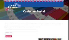 
							         Customer Portal : Customer Login - Curry Printing, Maine								  
							    
