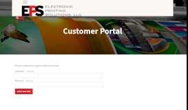 
							         Customer Portal : Customer Login - Electronic Printing Solutions								  
							    
