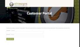 
							         Customer Portal : Customer Login - Elite Signs								  
							    