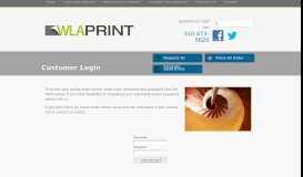 
							         Customer Portal : Customer Login - West LA Print and Copy								  
							    