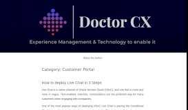 
							         Customer Portal | Doctor CX								  
							    