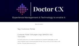 
							         Customer Portal - Doctor CX - WordPress.com								  
							    