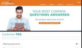 
							         Customer Portal FAQ - Credit Acceptance								  
							    