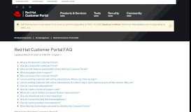 
							         Customer Portal FAQ - Red Hat Customer Portal								  
							    