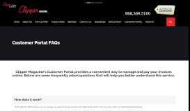 
							         Customer Portal FAQs - Clipper Magazine								  
							    