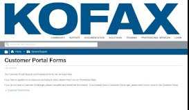 
							         Customer Portal Forms - Kofax								  
							    
