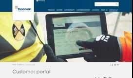 
							         Customer portal | Hanson UK								  
							    