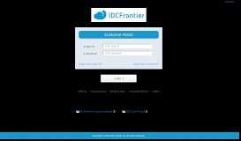 
							         Customer Portal | IDC Frontier								  
							    
