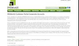 
							         Customer Portal | IMSWorkX, Inc.								  
							    