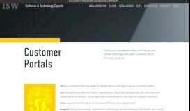 
							         Customer Portal — ISW								  
							    