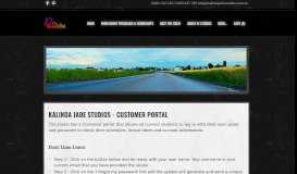 
							         Customer Portal - Kalinda Jade Studios								  
							    