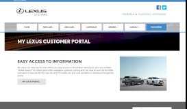 
							         Customer Portal Lexus UK - Eastern Western Motor Group								  
							    