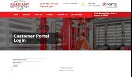
							         Customer Portal Login - Allegiant - Allegiant Fire Protection								  
							    