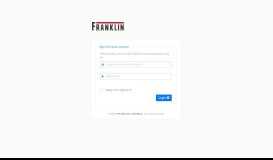 
							         Customer Portal - Login - Franklin Coatings								  
							    
