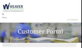 
							         Customer Portal Login | Lancaster PA | Weaver Associates								  
							    