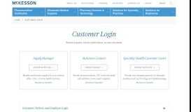 
							         Customer Portal Login Links & Resources | McKesson								  
							    