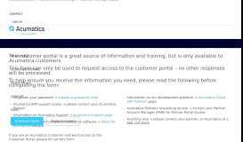 
							         Customer Portal Login Request | Acumatica Cloud ERP								  
							    