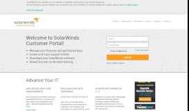 
							         Customer Portal Login | SolarWinds								  
							    