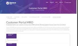 
							         Customer Portal MRO | Sensus MRO								  
							    