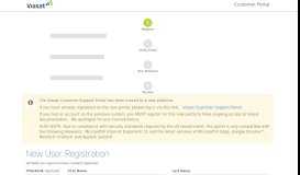 
							         Customer Portal - New User Registration								  
							    