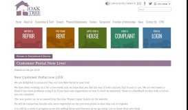 
							         Customer Portal Now Live! - Oak Tree Housing Association								  
							    