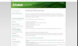 
							         Customer Portal Overview | Follett Software								  
							    