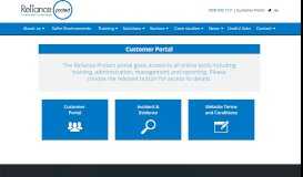 
							         Customer Portal - Protection Solutions | Reliance Protect | Lone ...								  
							    