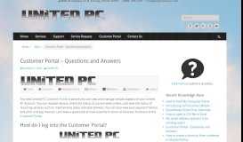 
							         Customer Portal – Questions and Answers – United PC								  
							    