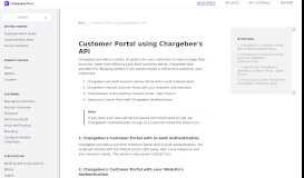 
							         Customer Portal: Self Service Portal via API- Chargebee Docs								  
							    