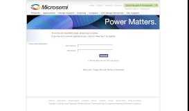 
							         Customer Portal: Sign In - Microsemi								  
							    