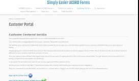 
							         Customer Portal – Simply Easier ACORD Forms								  
							    