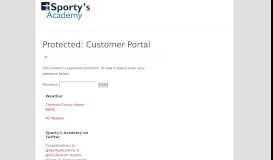 
							         Customer Portal - Sporty's Academy								  
							    