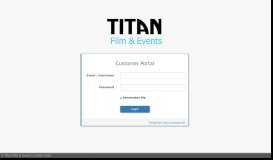 
							         Customer Portal: Titan Events								  
							    